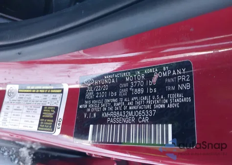 2021 Hyundai Venue Se from USA, damaged, VIN KMHRB8A32MU065337